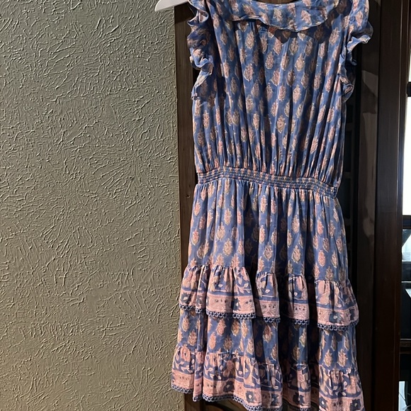 Bell by Alicia Bell Rebecca floral Blue print ruffled dress - Picture 5 of 6